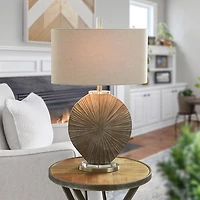 Brushed Brown Shell Table Lamp