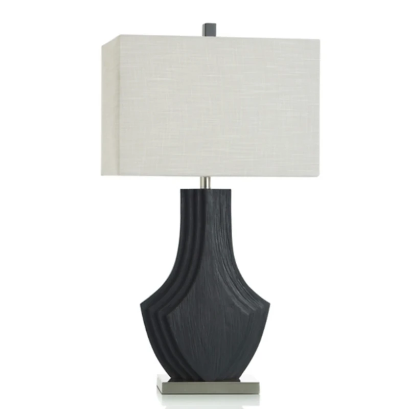 Matte Black Layered Table Lamp