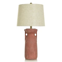 Rust Textured Cement Table Lamp