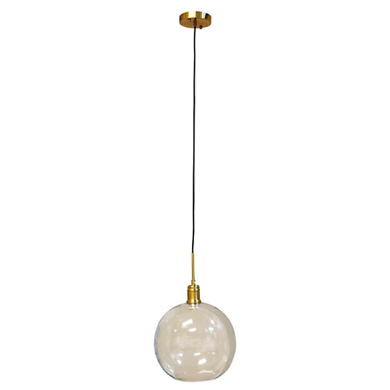Brass Glass Globe Pendant Light