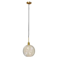 Brass Glass Globe Pendant Light