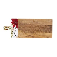 Peace Poinesttia Wood Serving Board