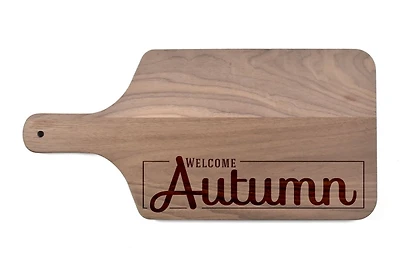Walnut Wood Welcome Autumn Cutting Board
