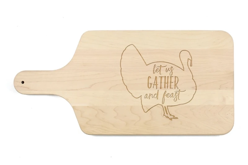 Maple Wood Let Us Gather & Feast Cutting Board