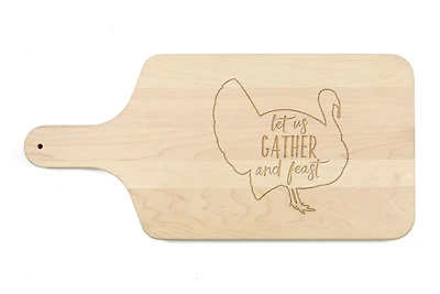 Maple Wood Let Us Gather & Feast Cutting Board