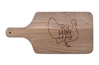 Walnut Wood Let Us Gather & Feast Cutting Board