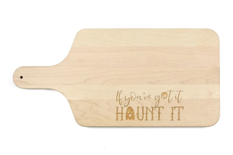 Maple Haunt It Halloween Cutting Board