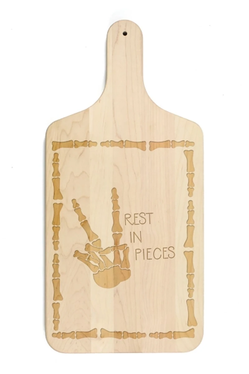 Maple Rest in Pieces Halloween Cutting Board
