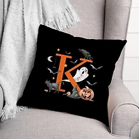Monogram K Halloween Indoor/Outdoor Pillow