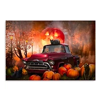 Full Moon Jack O Lantern Canvas Art Print
