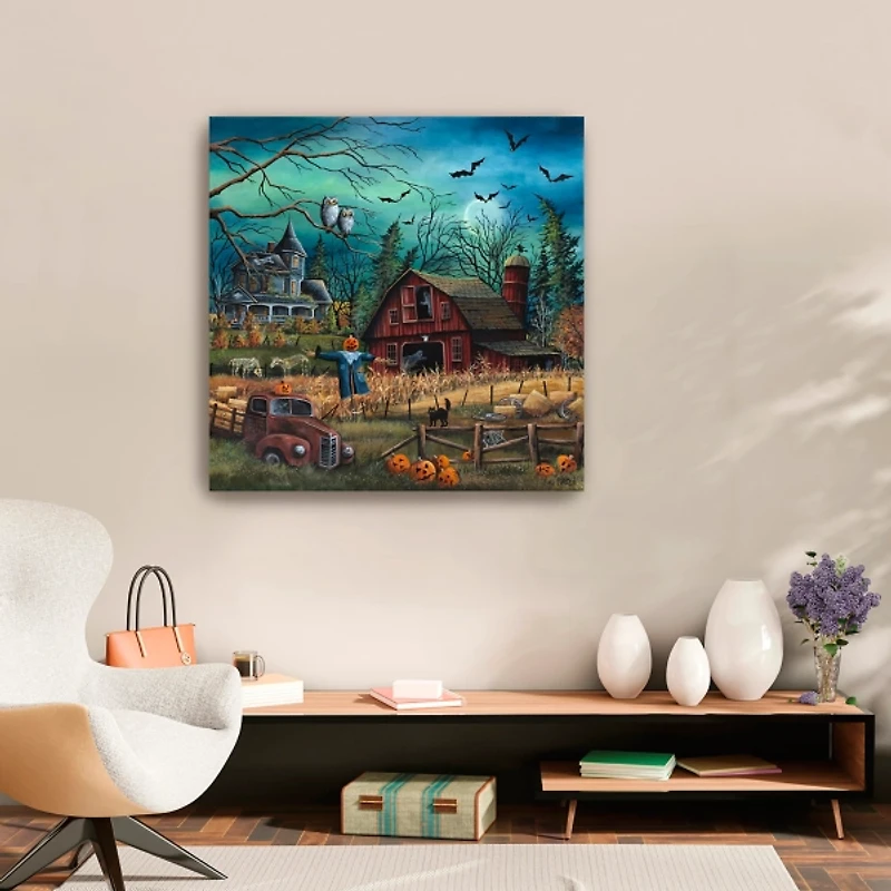 Haunted Farm Canvas Art Print, 30x30
