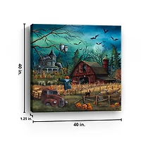 Haunted Farm Canvas Art Print, 40x40