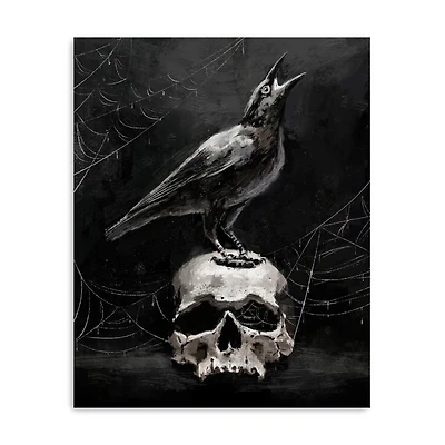 Skull & Raven Canvas Art Print, 16x20