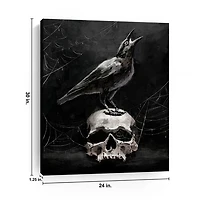 Skull & Raven Canvas Art Print, 24x30