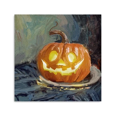 Smiling Jack O Lantern Canvas Art Print