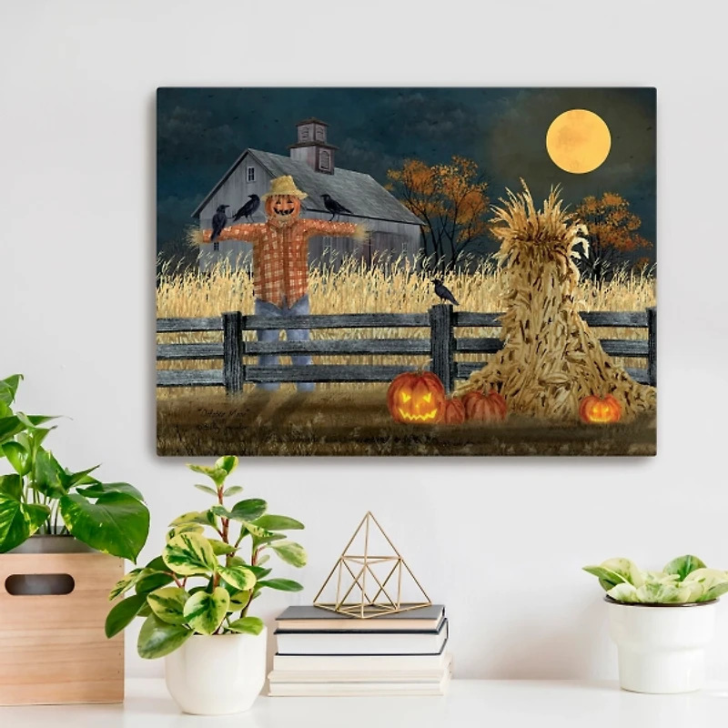 Full Moon Scarecrow Canvas Art Print