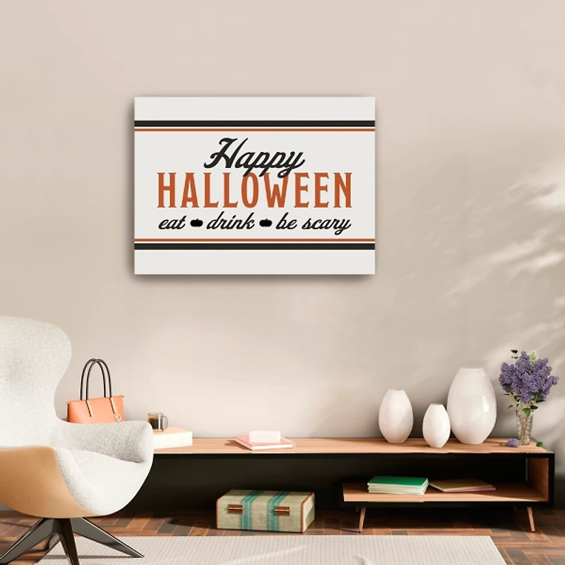 Be Scary Halloween Canvas Art Print, 24x32