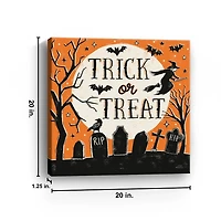 Trick or Treat Graveyard Canvas Art Print