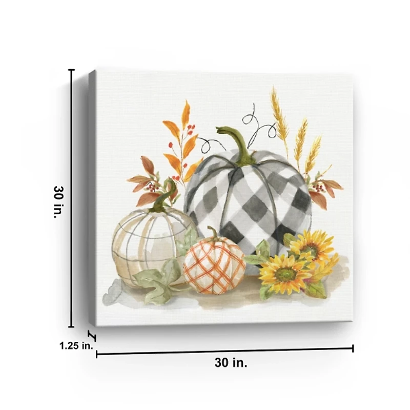Pumpkin Décor II Canvas Art Print, 30x30