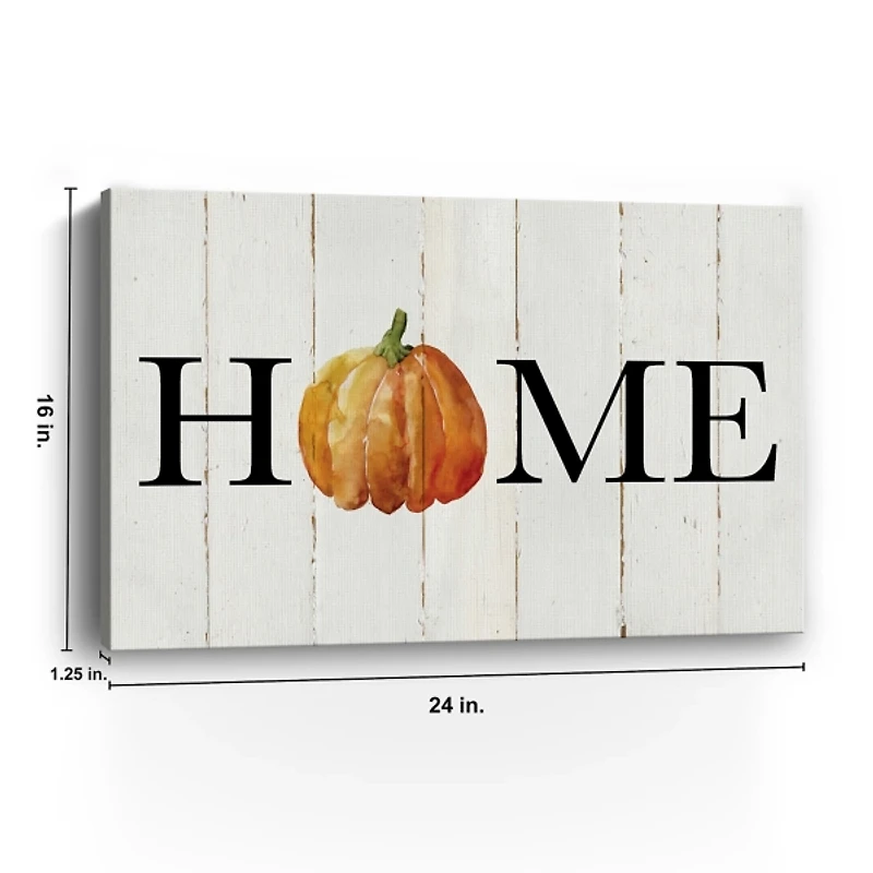 Home Pumpkin Canvas Art Print, 16x20