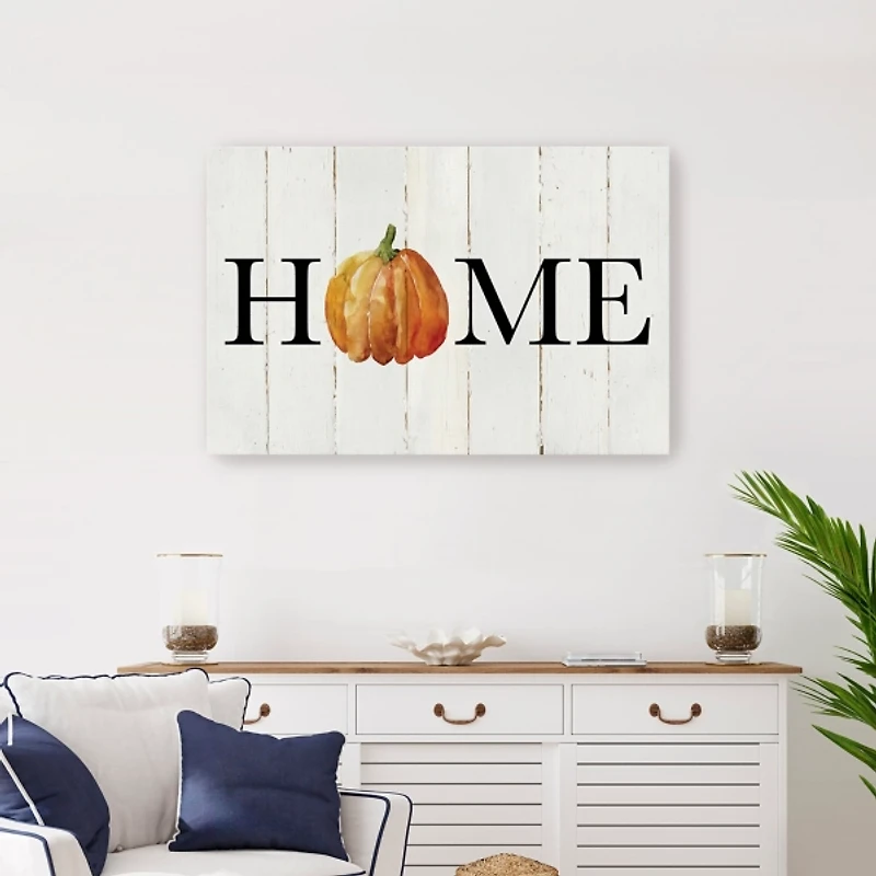 Home Pumpkin Canvas Art Print, 24x36
