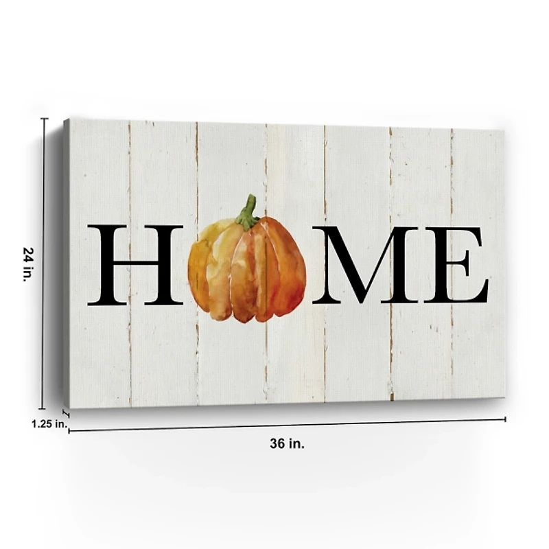 Home Pumpkin Canvas Art Print, 24x36