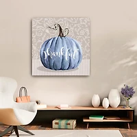 Thankful Pumpkin Canvas Art Print, 30x30