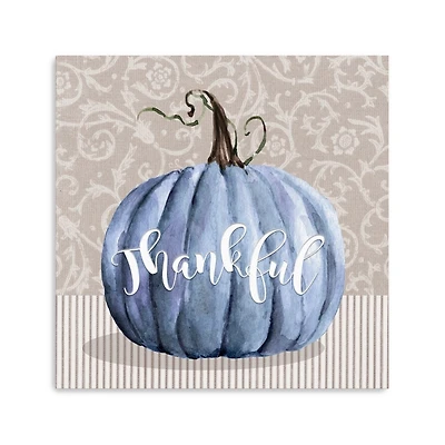 Thankful Pumpkin Canvas Art Print, 30x30