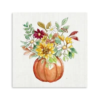 Pumpkin Fall Bouquet Canvas Art Print, 30x30