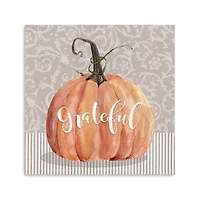 Grateful Pumpkin Canvas Art Print, 20x20