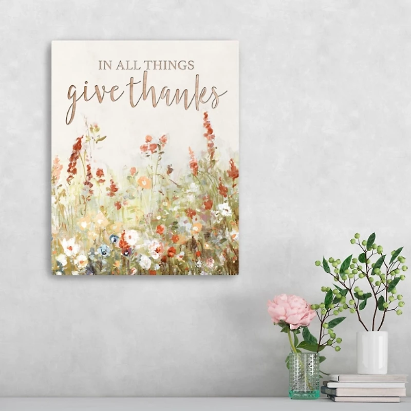 In All Things Give Thanks Canvas Art Print