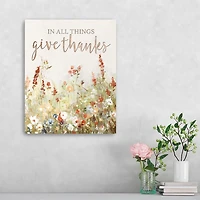 In All Things Give Thanks Canvas Art Print
