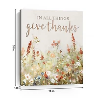 In All Things Give Thanks Canvas Art Print