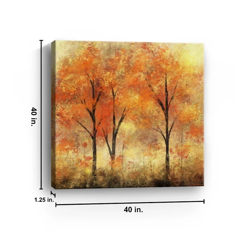 Autumn Trees Canvas Art Print, 40x40 in.