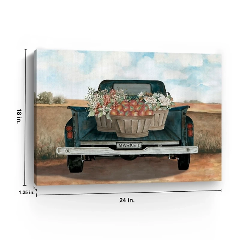 Fall Market Truck Canvas Art Print