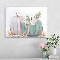 Double Pumpkins Canvas Art Print