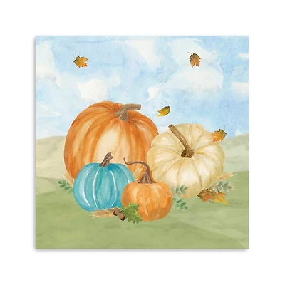 Colorful Pumpkin Patch Canvas Art Print, 30x30 in.