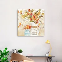 Fall Breeze Autumn Leaves Canvas Print, 30x30 in.