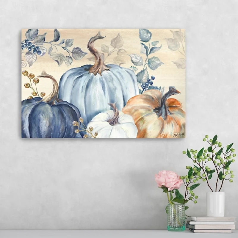 Blue Pumpkins Canvas Art Print