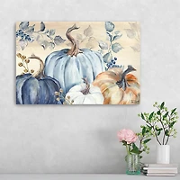 Blue Pumpkins Canvas Art Print