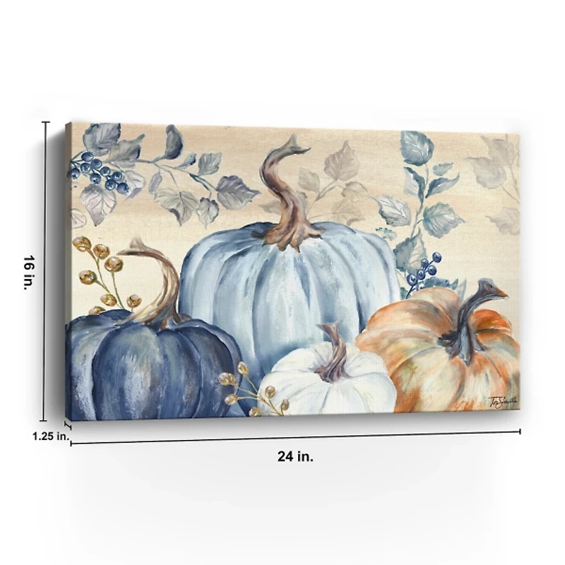 Blue Pumpkins Canvas Art Print