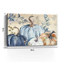 Blue Pumpkins Canvas Art Print, 36x24 in.