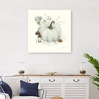 White Pumpkin Canvas Art Print, 30x30 in.