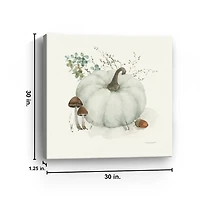 White Pumpkin Canvas Art Print, 30x30 in.