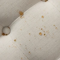 Round Ivory Cepheus Tufted Ottoman