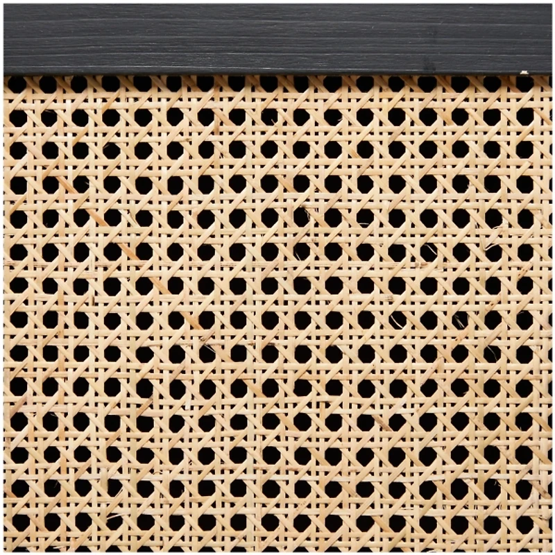 Black Cane 2-Door Media Cabinet