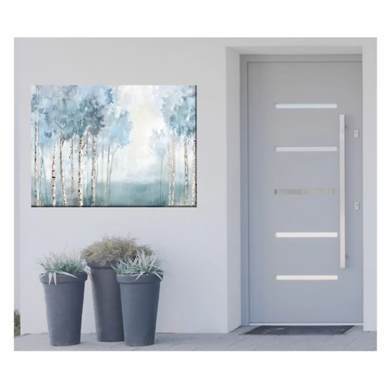 Silent Blue Landscape Outdoor Canvas Art Print