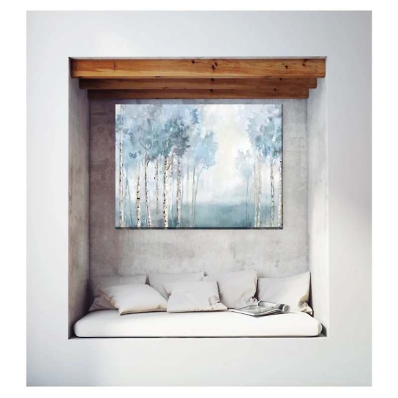 Silent Blue Landscape Outdoor Canvas Art Print