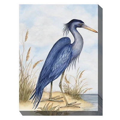 Great Blue Heron Outdoor Canvas Art Print