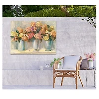 Spiced Hydrangeas Outdoor Canvas Art Print